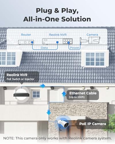 REOLINK 5MP PoE Security Camera RLC-510A, 100ft IR N | Smart Home - Image 3