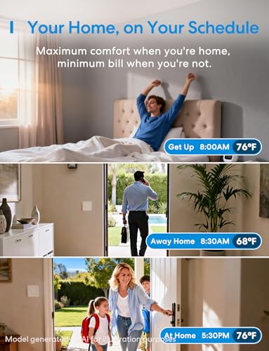 meross Smart Thermostats for Home, Matter Programmble WiFi Thermostat