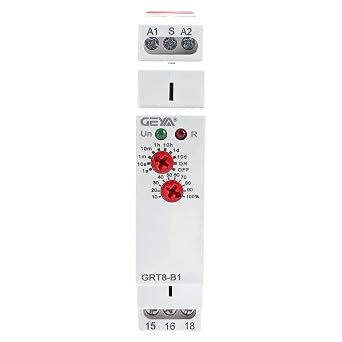 GEYA Delay Off Single Function Time Relay 1 Output 16A Electronic Power Off Timer Delay Relay(GRT8-B1,AC230V)