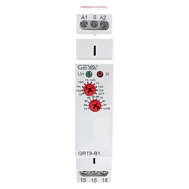 GEYA Delay Off Single Function Time Relay 1 Output 16A Electronic Power Off Timer Delay Relay(GRT8-B1,AC230V)