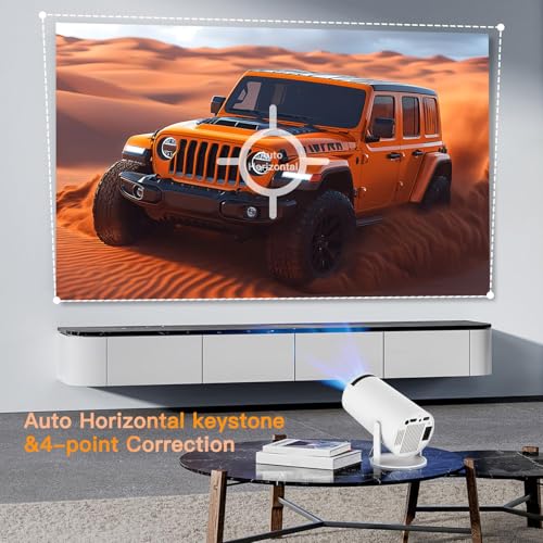 Mini Projector with WiFi and Bluetooth, Portable Smart Projector 4k Support