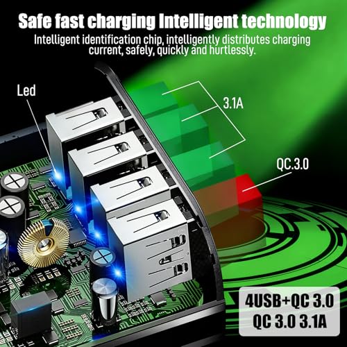 Magvolt Charger, 4-Port Chargers, with Intelligent Temperature Control and Multi Protection System, Travel Fast Charging, for All Phones (White+Black) - Image 6