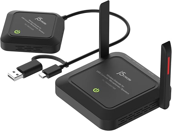 j5create Wireless Extender for USB Webcam, Microphones, or Speakers