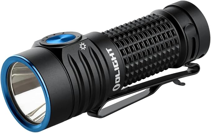 OLIGHT BatonTurbo EDC Flashlight Rechargeable with Magnetic Charging Cable and Lanyard 1000 Lumens Powerful LED Light 510 Meters Long Throw, 5 Modes, IPX8 Waterproof Light for Camping, Hiking (Black)