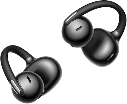 Baseus Bowie MC2 Air Open Ear Clip-on Earbuds, CloudComfort Air Cushions for Workout Running, 11mm Drivers Super Bass 2.0, IP67 Waterproof, 40H Playtime, Flexible Secure Fit Earbuds