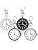 4Pcs Pocket Watch Keychain, Small Quartz Pocket Watches for Women and Men