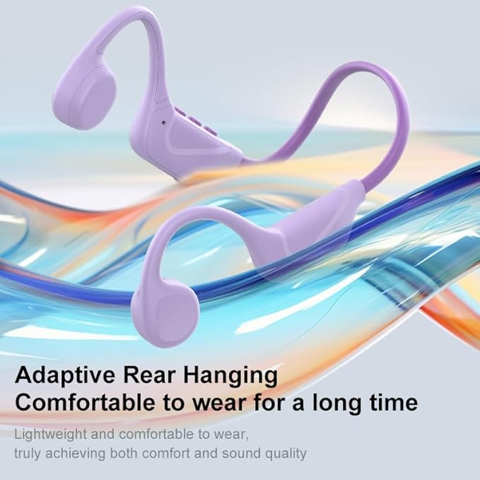 Bone Conduction Headphones, Open Ear Headphones Bluetooth 5.4 Headset, 9H Playtime, Sports Headphone Suitable for Running, Cycling, Outdoor Sports (Black