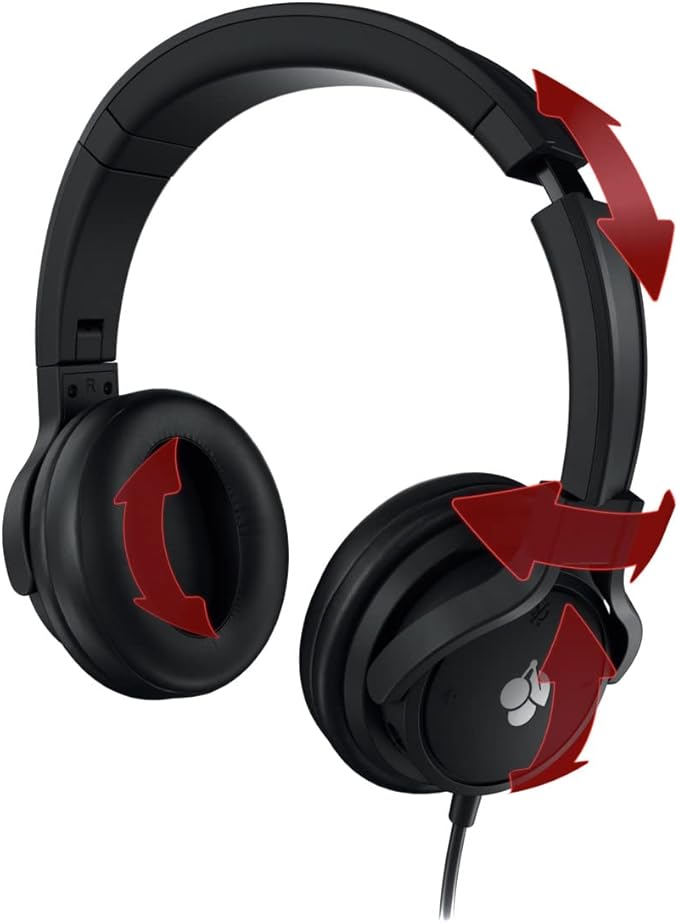 Cherry HC 2.2 Wired Headset for Gaming & Multimedia USB 7.1 Surround Sound Detachable Microphone Black 7 Foot Long Cord.