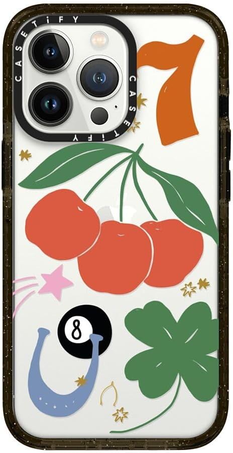 CASETiFY iPhone 13 Pro Case Impact Shockproof - Lucky - Clear Black