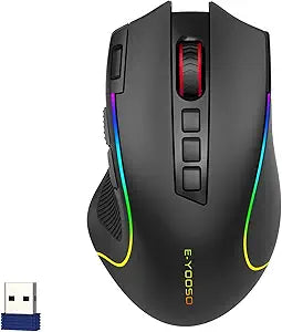 E-YOOSO Premium Wireless Bluetooth Versatile Mouse,8000 DPI,6 RGB Backlit