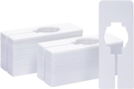 Juvale Plastic Clothing Rack Dividers - Blank Custom Clothing Tags - Durable Polypropylene Garment Rack Dividers - 5 x 2 in, White, Pack of 60