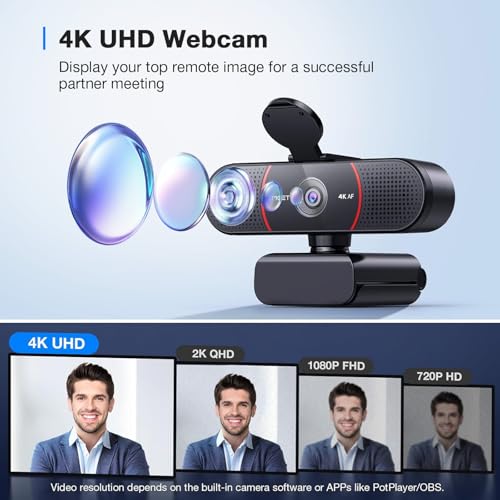 EMEET C960 4K Webcam for PC, PDAF Auto Focus, Dual O | Computer Access - Image 3