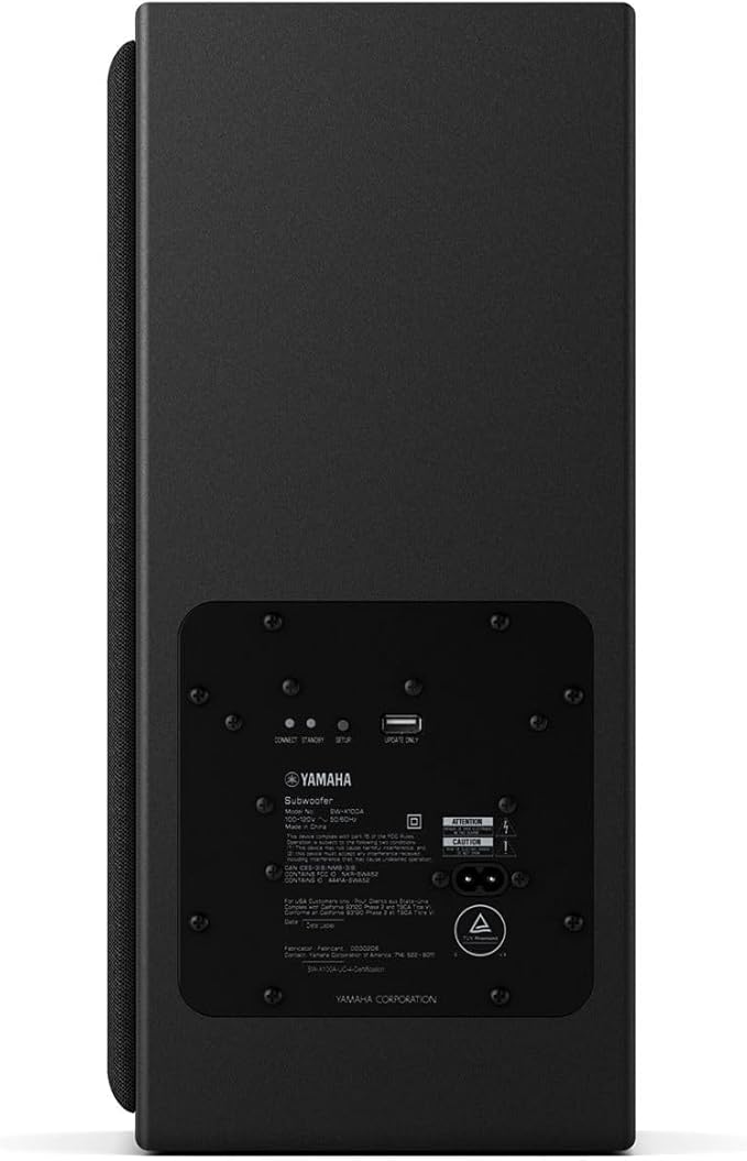 Yamaha True X Sub 100A Wireless Subwoofer for True X 40A Sound Bar (Black)