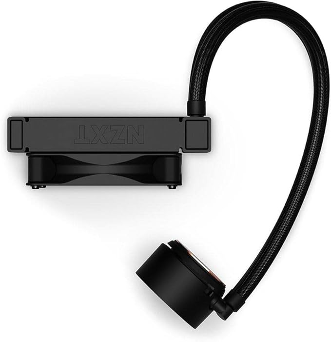 NZXT Kraken 120 - RL-KR120-B1 - AIO RGB CPU Liquid Cooler - Quiet and Effective - Quiet Operation - Ring RGB LED - AER P 120mm Radiator Fan (Included), Black