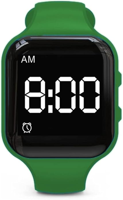 Vibrating Alarm Watch Water Resistant Wake Up Wristband Silent Pill Reminder Watch - with Timer and 15 Daily Alarms