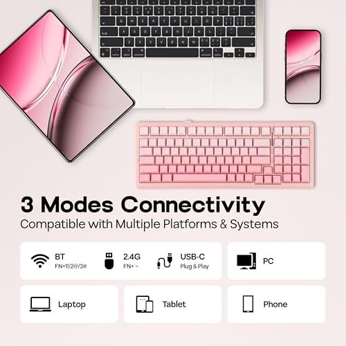 MechLands Aula F99 96% Wireless Gaming Keyboard, 8000mAh Battery