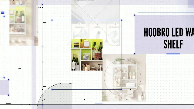 HOOBRO Gaming Floating Shelves for Wall, 26.4" LED wall Shelf Display Rack