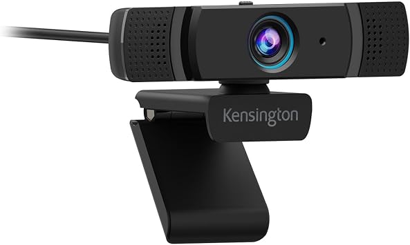 Kensington W1060 EQ 1080p Fixed Focus Webcam with Stereo Microphones, Auto Light Correction, USB Plug‑and‑Play for PC & Mac (K81171WW)