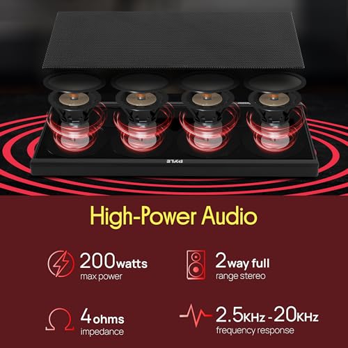 Pyle 6 Way Car Stereo Speaker-Dual 200 Watt High Powered Loud Sound Speakers System with 60mm Piezo Midrange,40mm Audio Tweeter,4 Ohm,2.5 kHz-20 kHz-Wire,Sun Visor Mount Strap-Pyle PLTWVS(Pair),Black