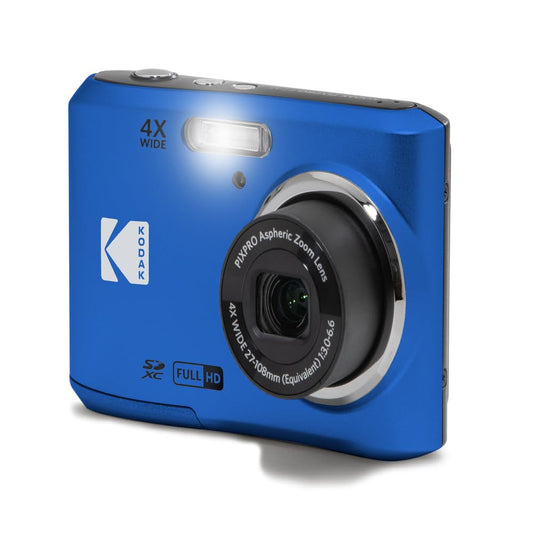 KODAK PIXPRO FZ45 16MP Compact Digital Camera, 4X Optical Zoom, AA, Blue