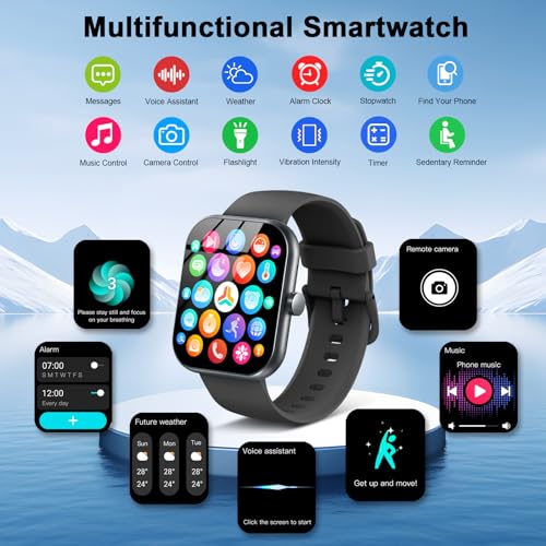 Jugeman Smart Watch for Men Women, 1.96" HD Smartatc | Smartwatches - Image 4