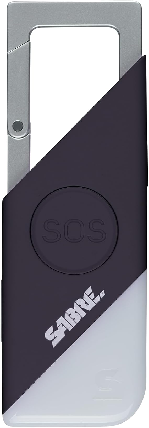 Sabre 2-in-1 Personal Alarm with LED Light & SOS Button, 130dB Siren Heard from 1,800-feet (500-meters), Spring Clip for Easy Carry on Backpacks & Purses, Rechargeable with Charging Cord Included
