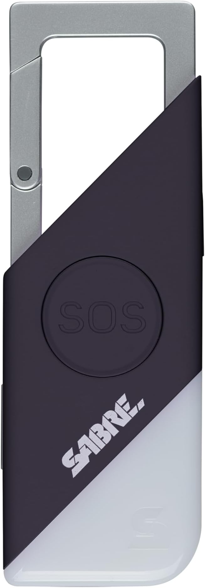 Sabre 2-in-1 Personal Alarm with LED Light & SOS Button, 130dB Siren Heard from 1,800-feet (500-meters), Spring Clip for Easy Carry on Backpacks & Purses, Rechargeable with Charging Cord Included