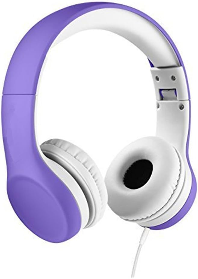 Kids Headphones with Cord, Toddler Headphones with Sharing Function, 85dB/93dB Safe Volume Limit, for Toddler Children Baby Boys Girls On-line Study, School, Travel use (Purple)