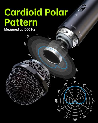 M5 Profesional Wireless Handheld Microphone System, +6 dB Built-in Gain