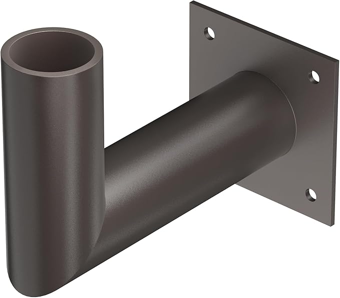 HYPERLITE Wall Mount Bracket: 90 Degree for Parking Lot Light - L Shape Bracket for 2 3/8 inch Slip Fit Lights, Lighting Mounting Bracket Extension Pole for LED Shoebox Area Lights Street Pole Light