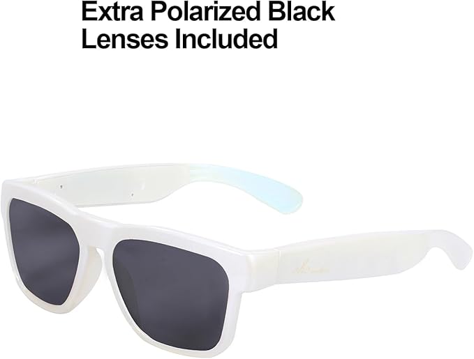 OhO sunshine Bluetooth Glasses: Voice Control and Open Ear Style Smart Glasses to Listen Music & Calls, UV400 Protection Lens