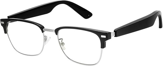 X00MEER Smart Glasses, 5.3 Bluetooth Glasses with Dual Stereo Speakers, Voice Assistant Compatible,Music &HD Calling, for Men & Women (KX08B)