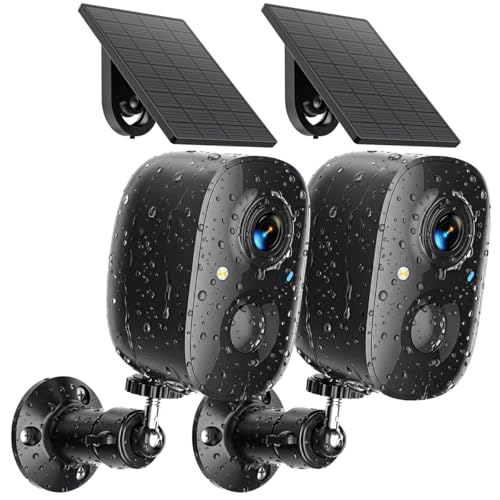 Security Cameras Wireless Outdoor 2K Solar Powered WiFi Cameras for Home Security,AI Detection,Siren Alarm,Spotlight Color Night Vision,2-Way Audio,SD/Cloud Storage