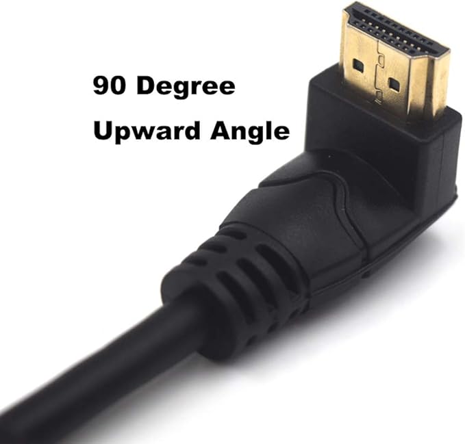 2 Feet 48Gbps HDMI 8K@60Hz Extension Ultra HD Cable, Straight Female to Up Angle Male HDMI 2.1 Extender High Speed Shield Cord for Xbox TV PS4 PS5 Switch, Support 4K@120Hz, 3D Dynamic HDR