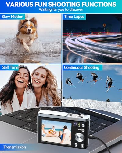 5K Digital Camera 56MP Cameras for Photography Autofocus,10X Optical Zoom