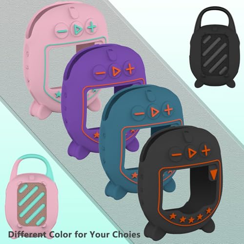 JCHPINE Hard Case and Silicone Cover for JBL Clip 5 Bluetooth Speaker