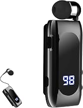 Retractable Wireless Headset Headphone Stereo Earphone V5.0 Noise Cancelling Mic Clip on Earpiece Comfortable HandsFree Headset 20Hrs Talking Time Sports Business Trucker Driver Earbud - Image 1