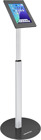 AboveTEK Anti Theft iPad Floor Stand, Robust Security Kiosk POS Tablet Stand, Height Adjustable Tablet Floor Stand w/Lock and Key Mechanism for 10.9-11" iPad & Galaxy Tab, Ideal for Retail Business