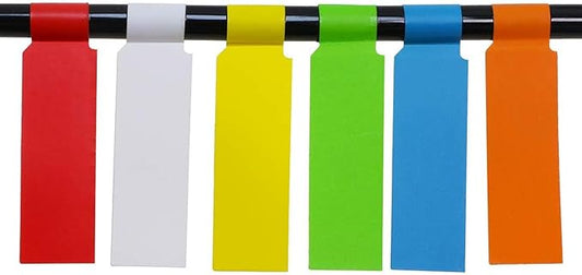 Mini Skater 180 Packs Self Adhesive Cable Labels Waterproof Assorted Color Tear Resistant 6 Sheet Label Stickers for Office Work School Computer Cord Laser Printer
