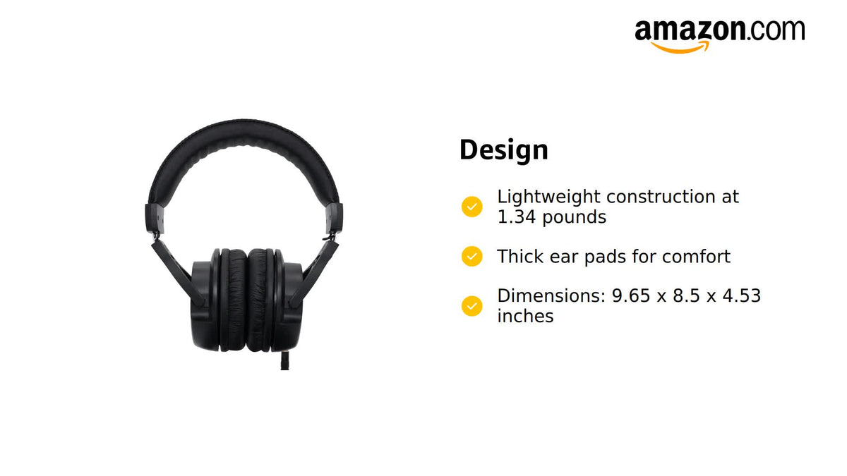 PHONON SMB-02G Subtonic Studio Monitor Headphones for Professional Studio Use