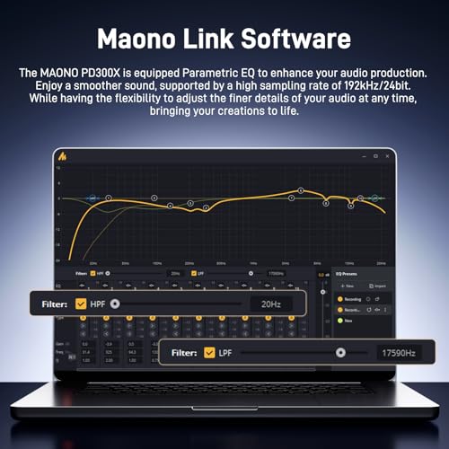MAONO Dynamic Microphone-XLR USB Podcast Recording Mic with 192kHz/24bit
