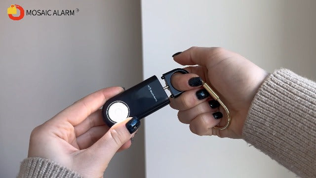130db Personal Safety Alarm with Ultra Bright Strobe Light. Aqua