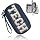 COSHAYSOO Small Electronics Organizer Bag with Chenille Letter Patch for Women Travel Gift, Cord Charger Cable Traveling Accessory Pouch Essential Supply Storage Case (Navy Blue)