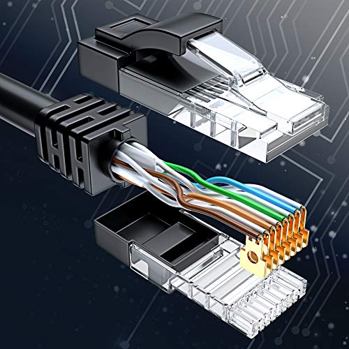Maximm Cat6 Ethernet Cable 100 Ft, 10 Gbps 550 MHz, Snagless RJ45, Black