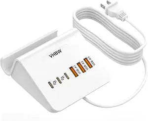 VHBW USB C Charger Block,6 Port 3A and 3C(1Port *USB-C PD20W Fast) Multiple USB Charging Station, USB-C Charging Plug for iPhone 15/15pro/14/13/12,Samsung Galaxy S23/S22/S21,etc(6USB-3A3C-White)