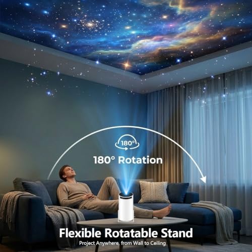 Mini Projector with WiFi and Bluetooth,4K Support Portable Projector