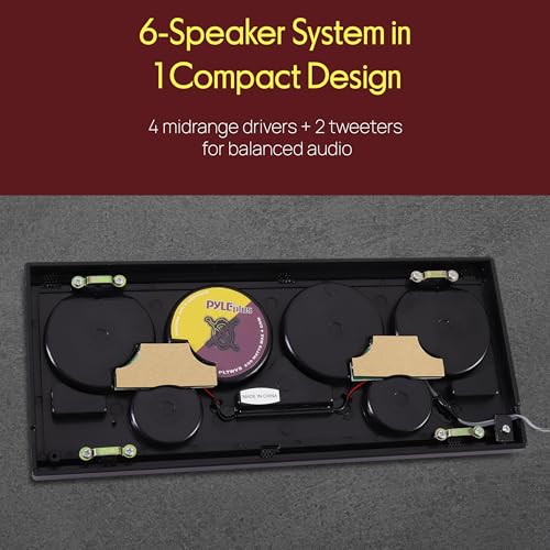 Pyle 6 Way Car Stereo Speaker-Dual 200 Watt High Powered Loud Sound Speakers System with 60mm Piezo Midrange,40mm Audio Tweeter,4 Ohm,2.5 kHz-20 kHz-Wire,Sun Visor Mount Strap-Pyle PLTWVS(Pair),Black
