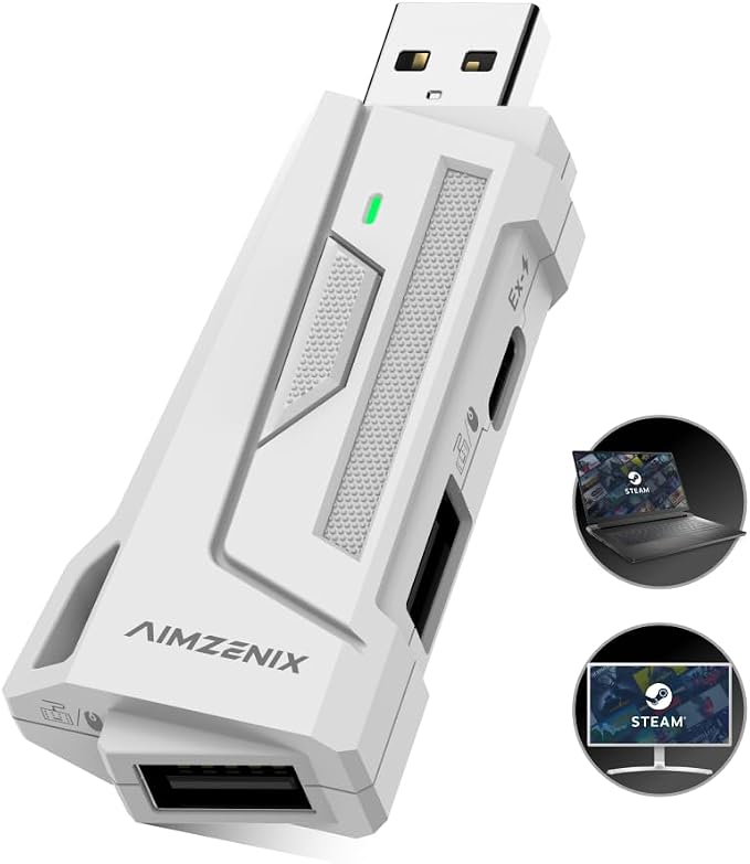 AIMZENIX AX200 Keyboard & Mouse Adapter for PC, Nintendo Switch, Aim Assist