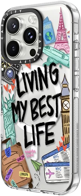 CASETiFY Clear iPhone 16 Pro Case [Not Yellowing / 6.6 ft. 3X Military Grade Drop Protection/Magsafe] - Travel Lover - Clear