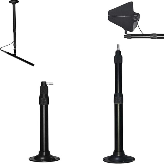 2 pcs Wall Mount for Shuer UA874 PA805 Wireless Antenna Paddle Install, Mic Hanger Stand for Sdudio, Conference, Aluminum (Black, Small)
